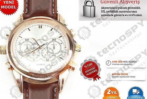 GÜVENLİ KOL SAAT KAMERA + MP3 ÇALAR