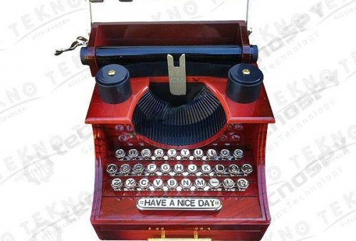 Müzik Çalarlı Nostalji Daktilo Kamera