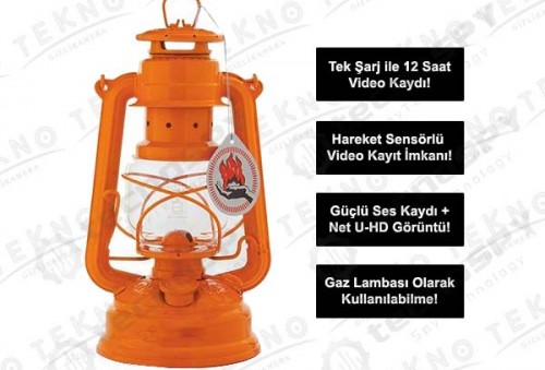 Nostaljik Metal Gaz Lambası Kamera