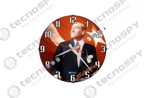 ATATÜRK MANŞETLİ DUVAR SAAT KAMERA