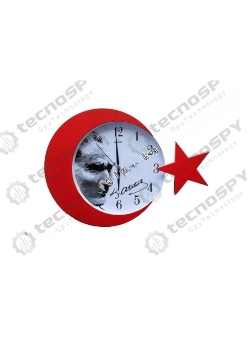 AYYILDIZ TASARIMLI DUVAR SAAT KAMERA