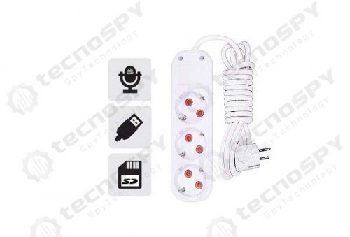 1 Ay Ses Kayıt Yapabilen Kablolu 3 lü Priz