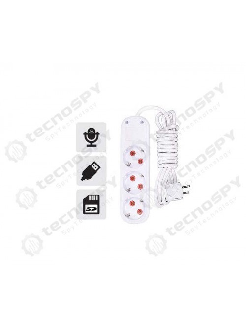 1 Ay Ses Kayıt Yapabilen Kablolu 3 lü Priz