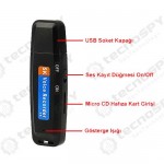 32 GB Destekli USB Ses Kayıt