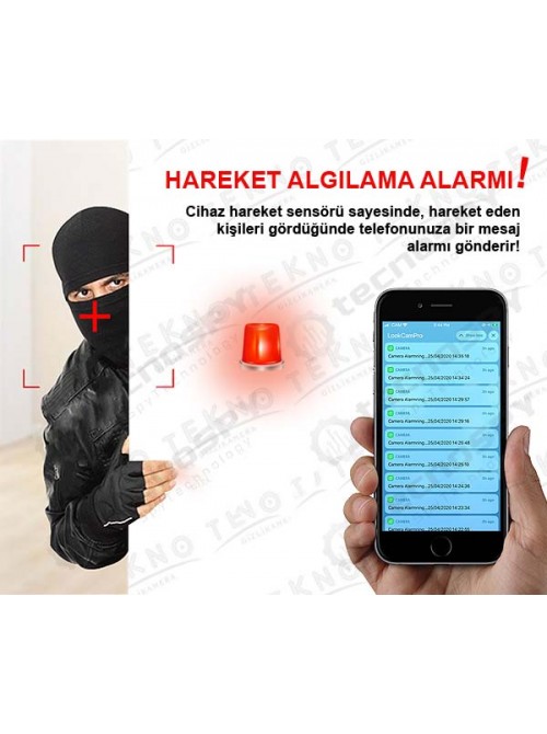 LCD Wifi İP Masa Saati Kamera LCD Wifi İP Masa Saati Kamera